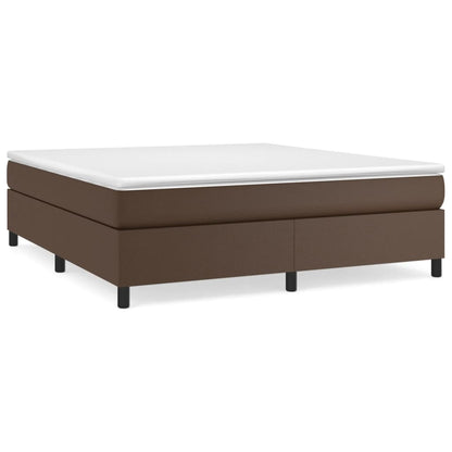 Boxspringbettgestell Braun 160x200 cm Kunstleder