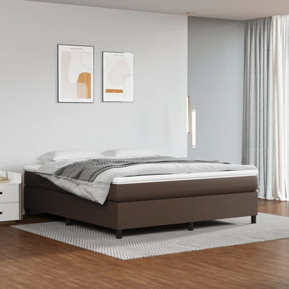 Boxspringbettgestell Braun 160x200 cm Kunstleder