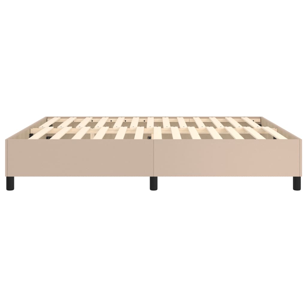 Boxspringbettgestell Cappuccino-Braun 160x200 cm Kunstleder