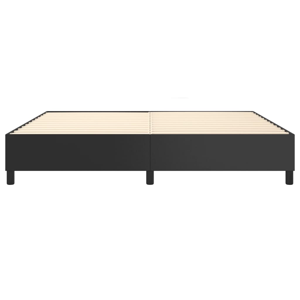 Boxspringbettgestell Schwarz 200x200 cm Kunstleder