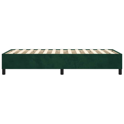 Boxspringbettgestell Dunkelgrün 100x200 cm Samt