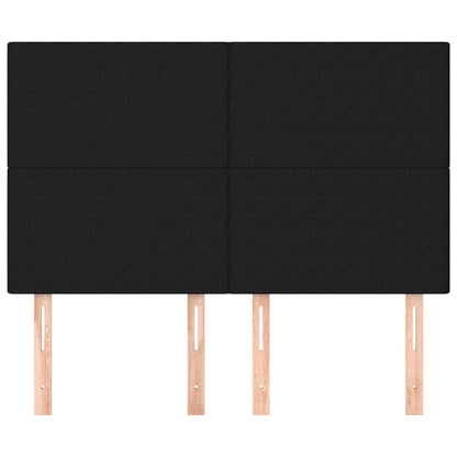 Kopfteil Schwarz 144x5x118/128 cm Stoff