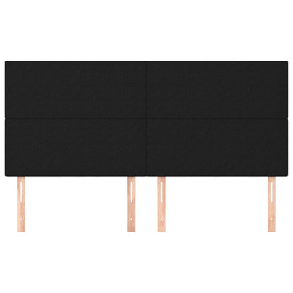 Kopfteil Schwarz 160 x 5 x 118/128 cm Stoff