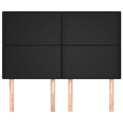 Kopfteil Schwarz 144x5x118/128 cm Kunstleder