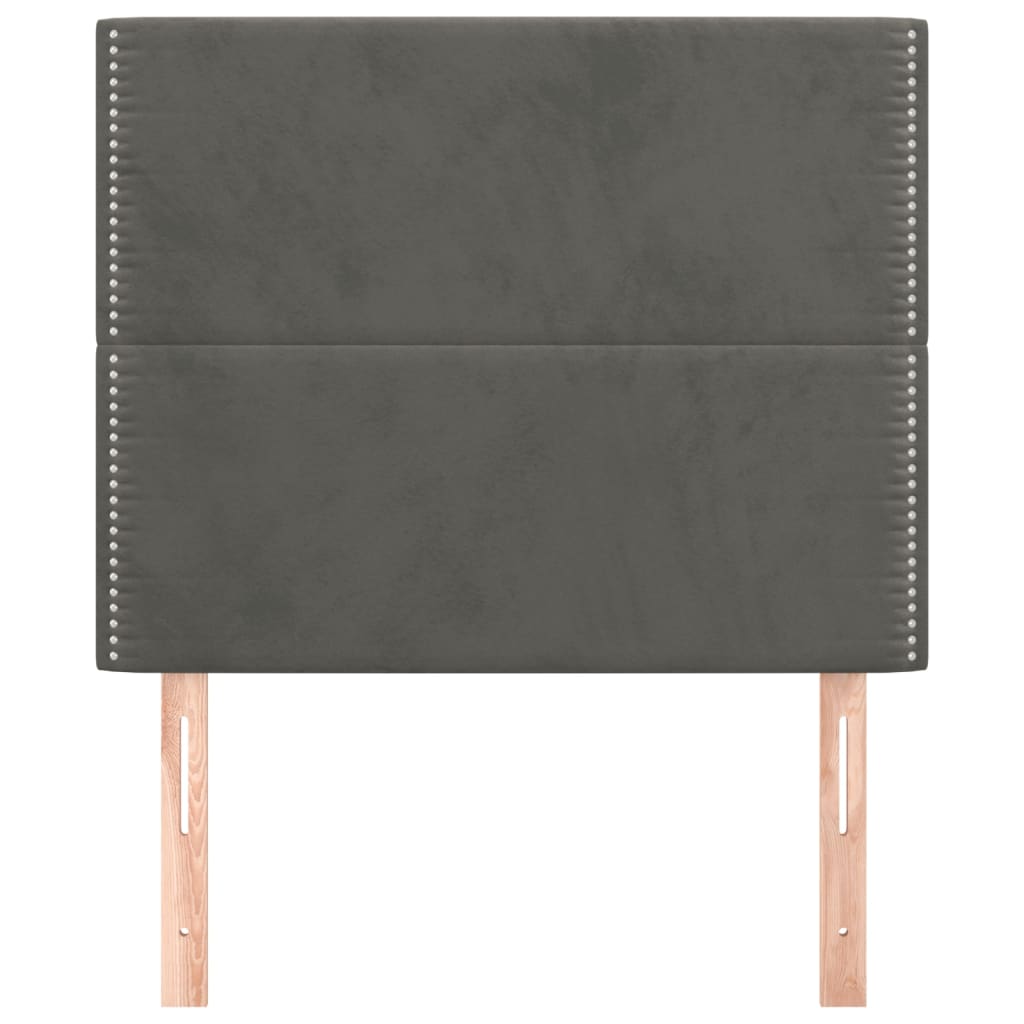 Kopfteil Dunkelgrau 80 x 5 x 118/128 cm Samt