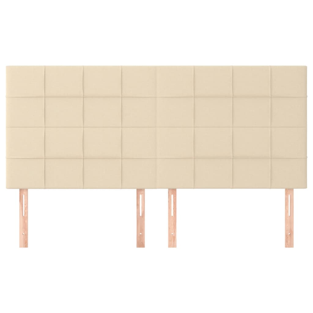 Kopfteil Creme 180x5x118/128 cm Stoff