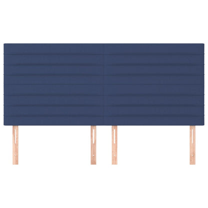 Kopfteil Blau 160x5x118/128 cm Stoff