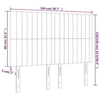 Kopfteil Dunkelblau 144x5x118/128 cm Samt