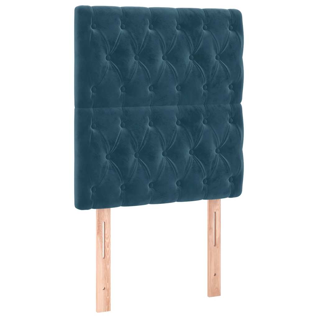 Kopfteil Dunkelblau 80x7x118/128 cm Samt