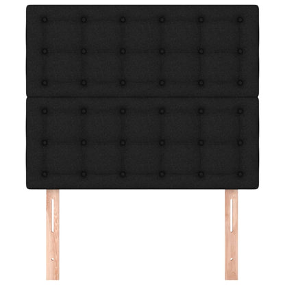 Kopfteil Schwarz 90x5x118/128 cm Stoff