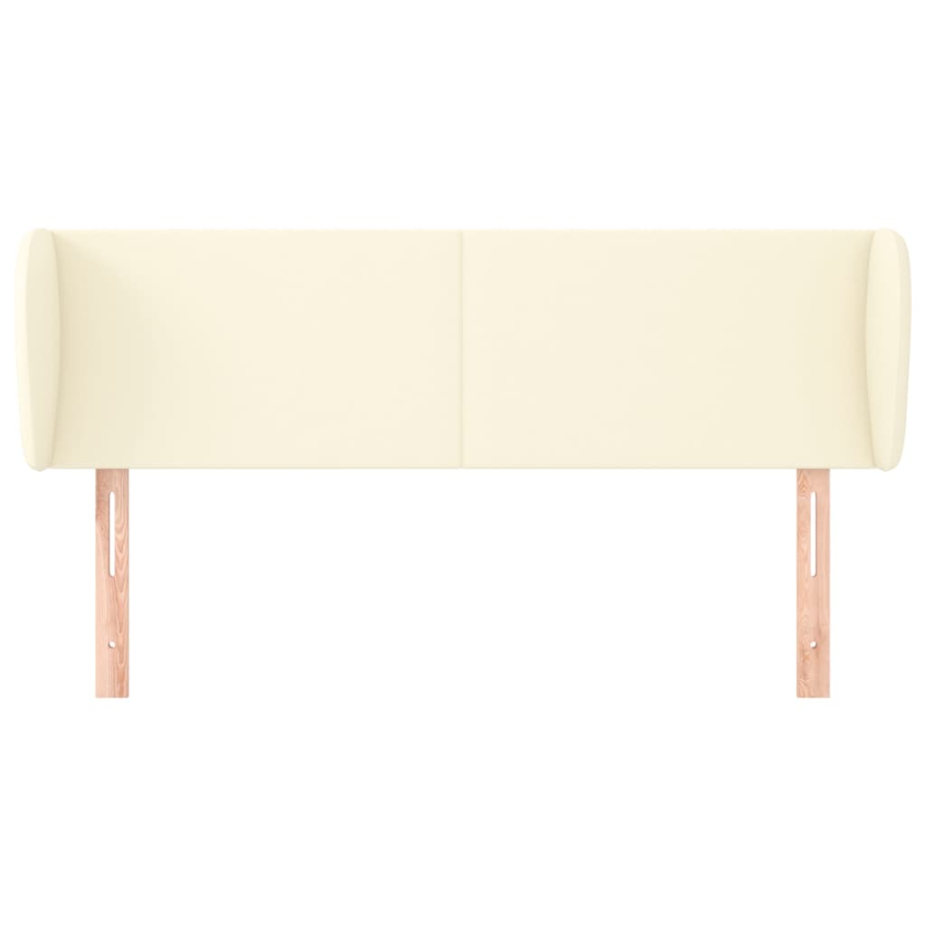 Kopfteil mit Ohren Creme 147x23x78/88 cm Kunstleder