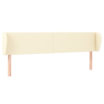 Kopfteil mit Ohren Creme 163x23x78/88 cm Kunstleder