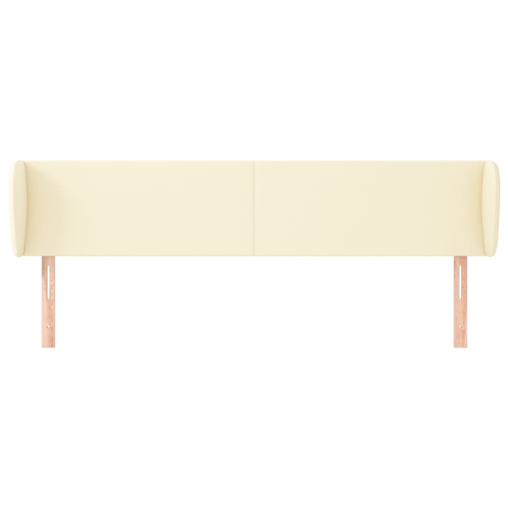 Kopfteil mit Ohren Creme 203x23x78/88 cm Kunstleder