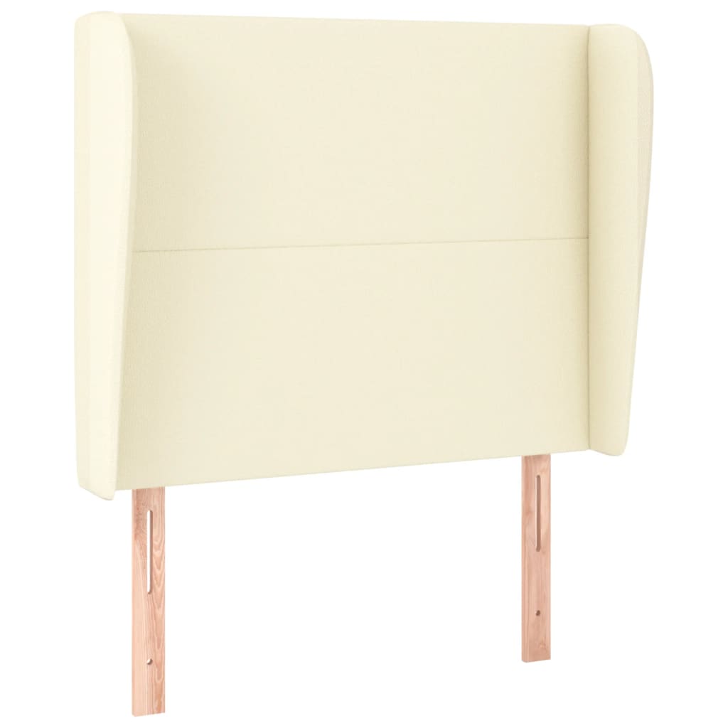 Kopfteil mit Ohren Creme 103x23x118/128 cm Kunstleder