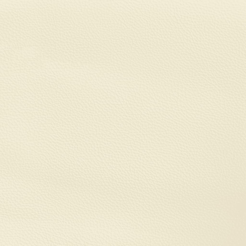 Kopfteil mit Ohren Creme 163x23x118/128 cm Kunstleder