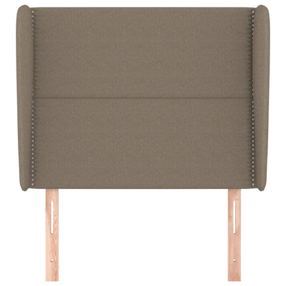 Kopfteil mit Ohren Taupe 103x23x118/128 cm Stoff