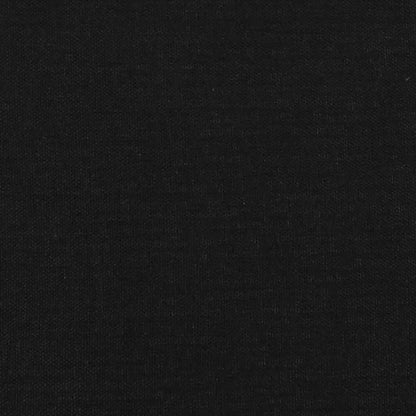 Kopfteil mit Ohren Schwarz 203x23x118/128 cm Stoff