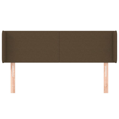 Kopfteil mit Ohren Dunkelbraun 147x16x78/88 cm Stoff