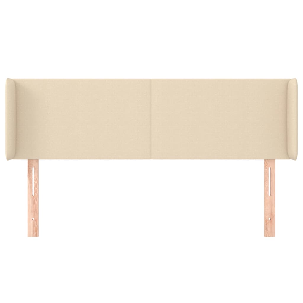 Kopfteil mit Ohren Creme 147x16x78/88 cm Stoff