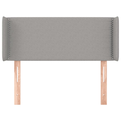 Kopfteil mit Ohren Hellgrau 93x16x78/88 cm Stoff