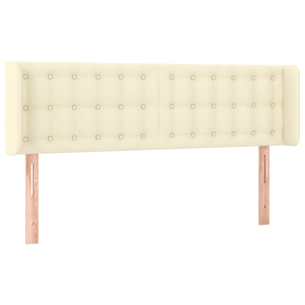 Kopfteil mit Ohren Creme 147x16x78/88 cm Kunstleder