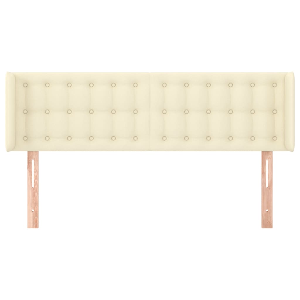 Kopfteil mit Ohren Creme 147x16x78/88 cm Kunstleder