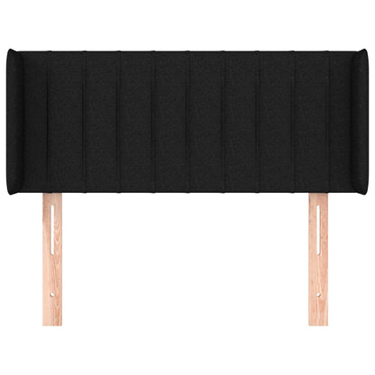 Kopfteil mit Ohren Schwarz 83x16x78/88 cm Stoff