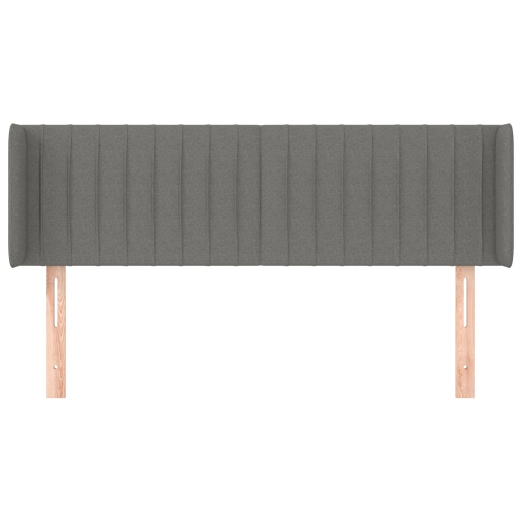 Kopfteil mit Ohren Dunkelgrau 147x16x78/88 cm Stoff