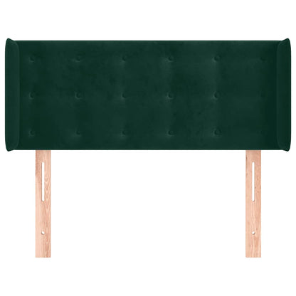 Kopfteil mit Ohren Dunkelgrün 83x16x78/88 cm Samt