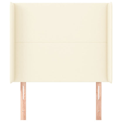 Kopfteil mit Ohren Creme 103x16x118/128 cm Kunstleder