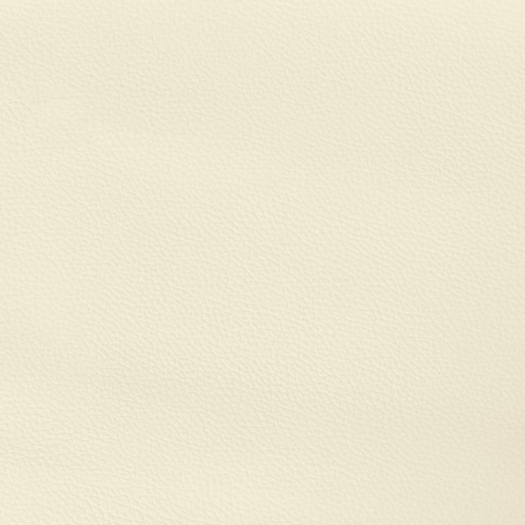 Kopfteil mit Ohren Creme 183x16x118/128 cm Kunstleder