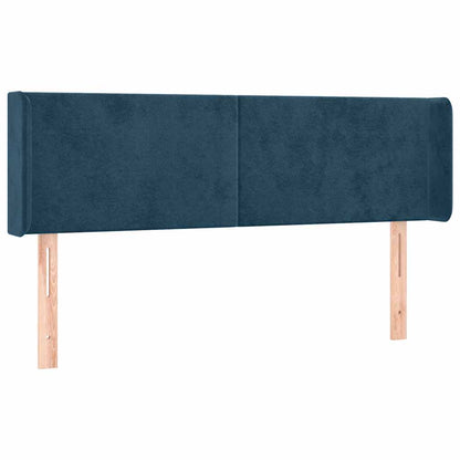 LED Kopfteil Dunkelblau 147x16x78/88 cm Samt