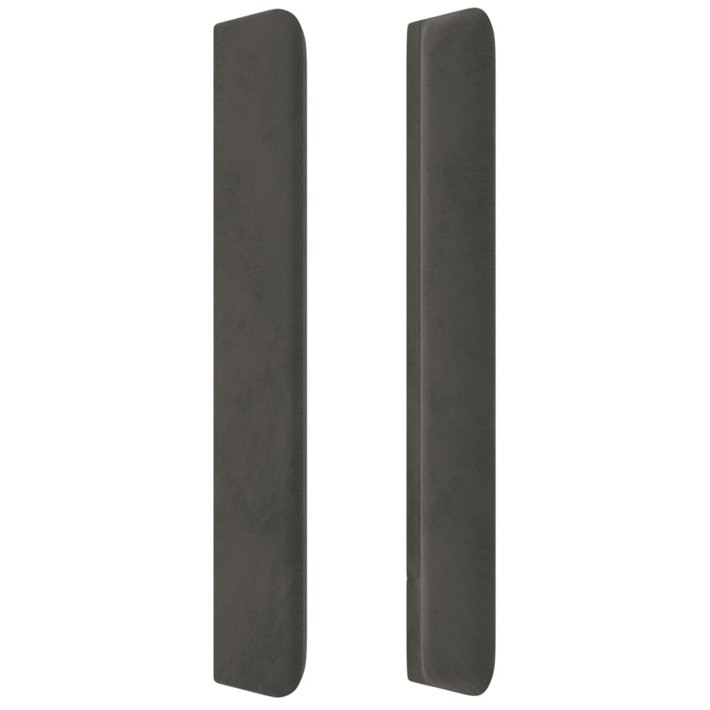 LED Kopfteil Dunkelgrau 103x16x118/128 cm Samt