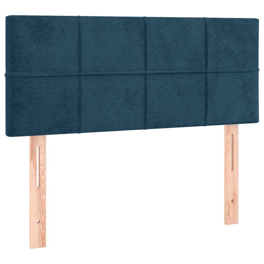 Boxspringbett mit Matratze Dunkelblau 100x200 cm Samt