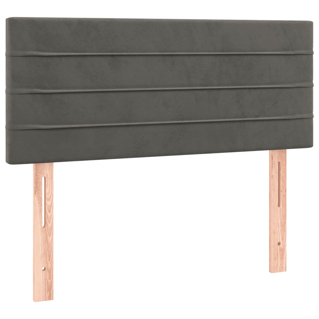 Boxspringbett mit Matratze Dunkelgrau 90x190 cm Samt