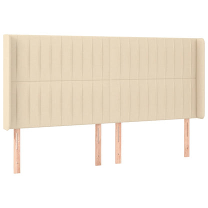 Boxspringbett mit Matratze & LED Creme 180x200 cm Stoff