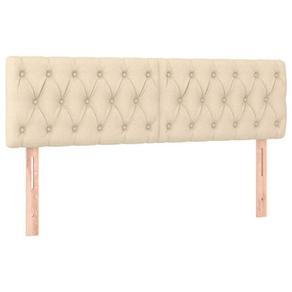 Boxspringbett mit Matratze & LED Creme 140x190 cm Stoff