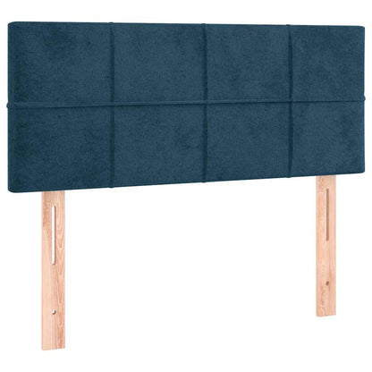 Boxspringbett mit Matratze & LED Dunkelblau 80x200 cm Samt