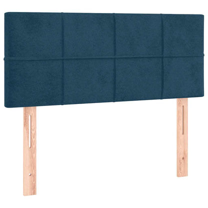 Boxspringbett mit Matratze & LED Dunkelblau 90x190 cm Samt