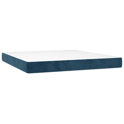 Boxspringbett mit Matratze Dunkelblau 90x200 cm Samt