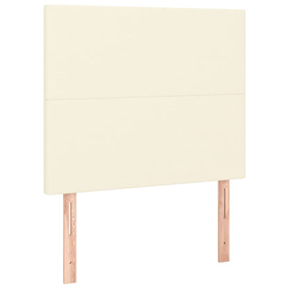 Bettgestell mit Kopfteil Creme 100x200 cm Kunstleder