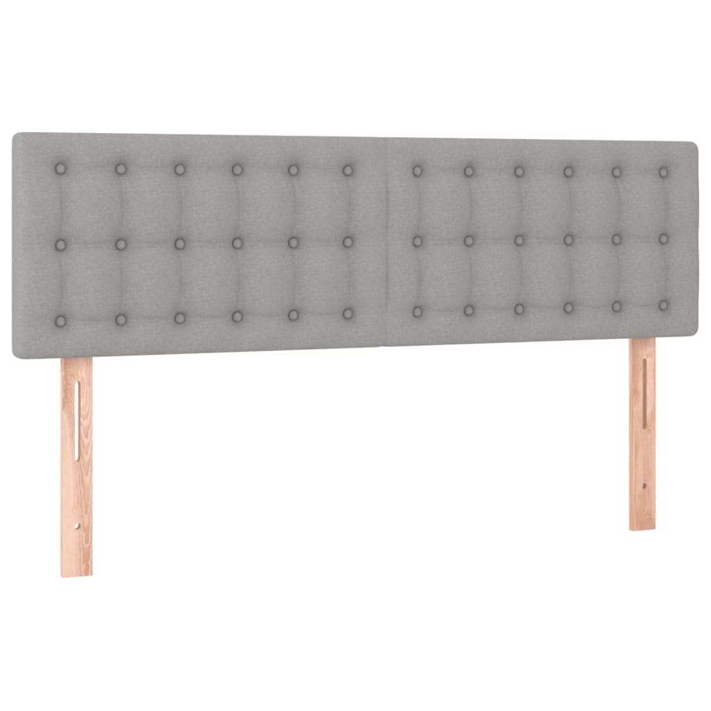 Boxspringbett mit Matratze Hellgrau 140x190 cm Stoff