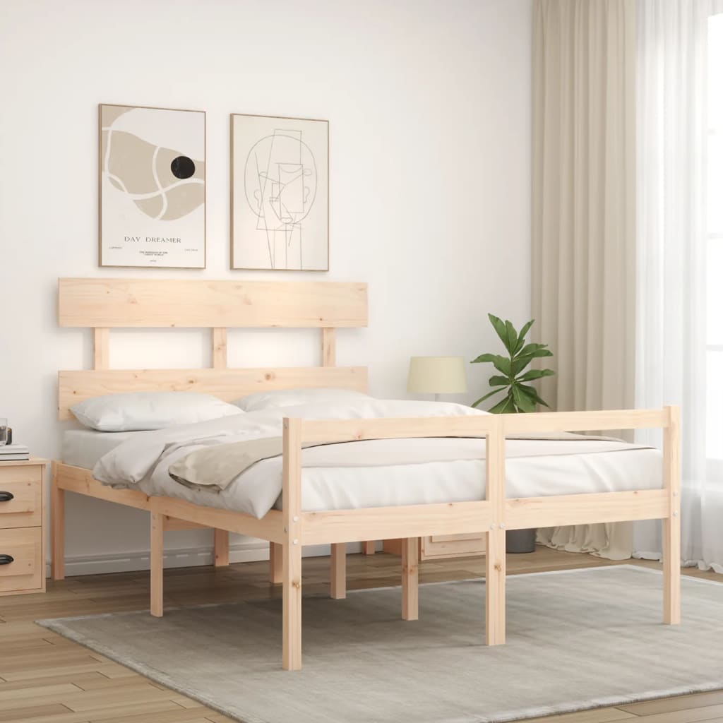 Seniorenbett mit Kopfteil 140x200 cm Massivholz