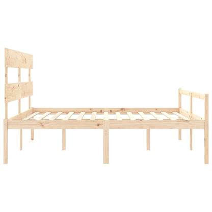 Seniorenbett mit Kopfteil Super Kingsize Massivholz