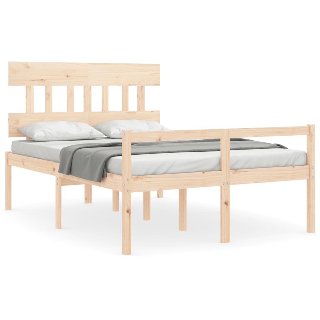 Seniorenbett mit Kopfteil 140x190 cm Massivholz