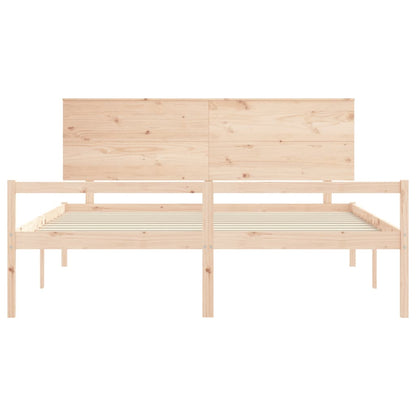 Seniorenbett mit Kopfteil 200x200 cm Massivholz