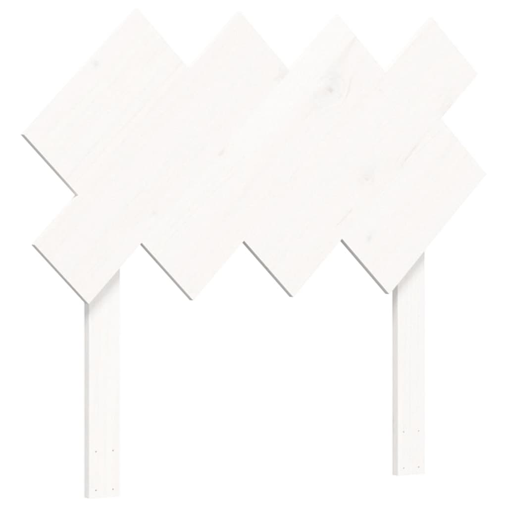 Seniorenbett mit Kopfteil Weiß Massivholz