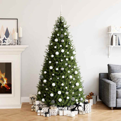 111-tlg. Weihnachtskugel-Set Weiß und Grau Polystyrol