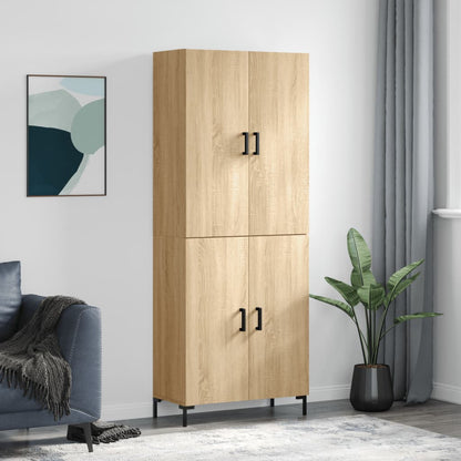 Highboard Sonoma-Eiche 69,5x34x180 cm Holzwerkstoff