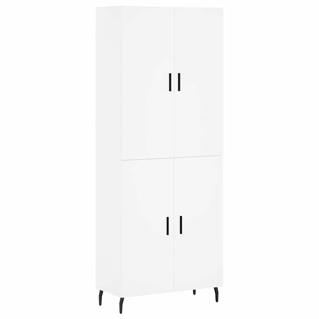 Highboard Weiß 69,5x34x180 cm Holzwerkstoff